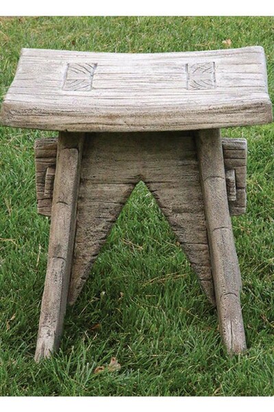 One Piece Rustic Sculptural Garden Seating Asian Decorative Cement